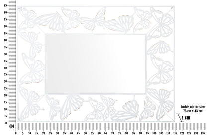 Specchio Farfalla Bianca 85x1x115 cm