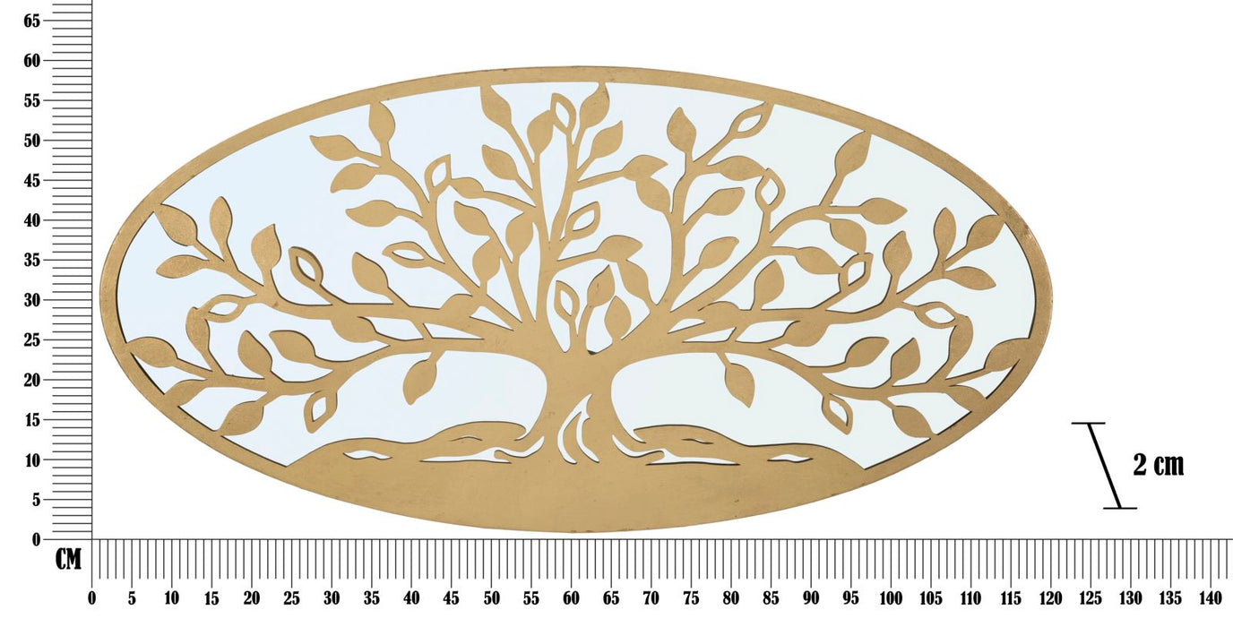 Pannello decorativo albero della vita in specchio cm 120x2x60