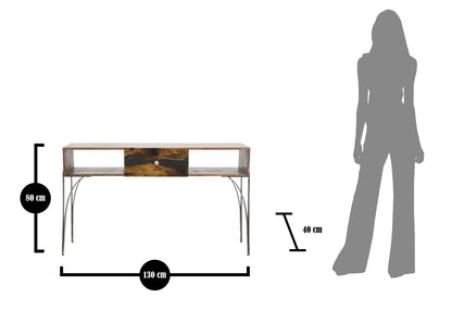 Console Mustang in Legno Massello di Acacia Nilotica 130x40x80