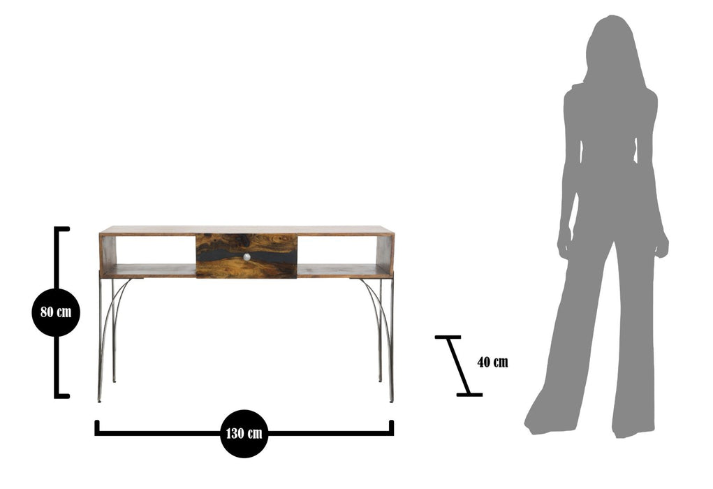 Console Mustang in Legno Massello di Acacia Nilotica 130x40x80