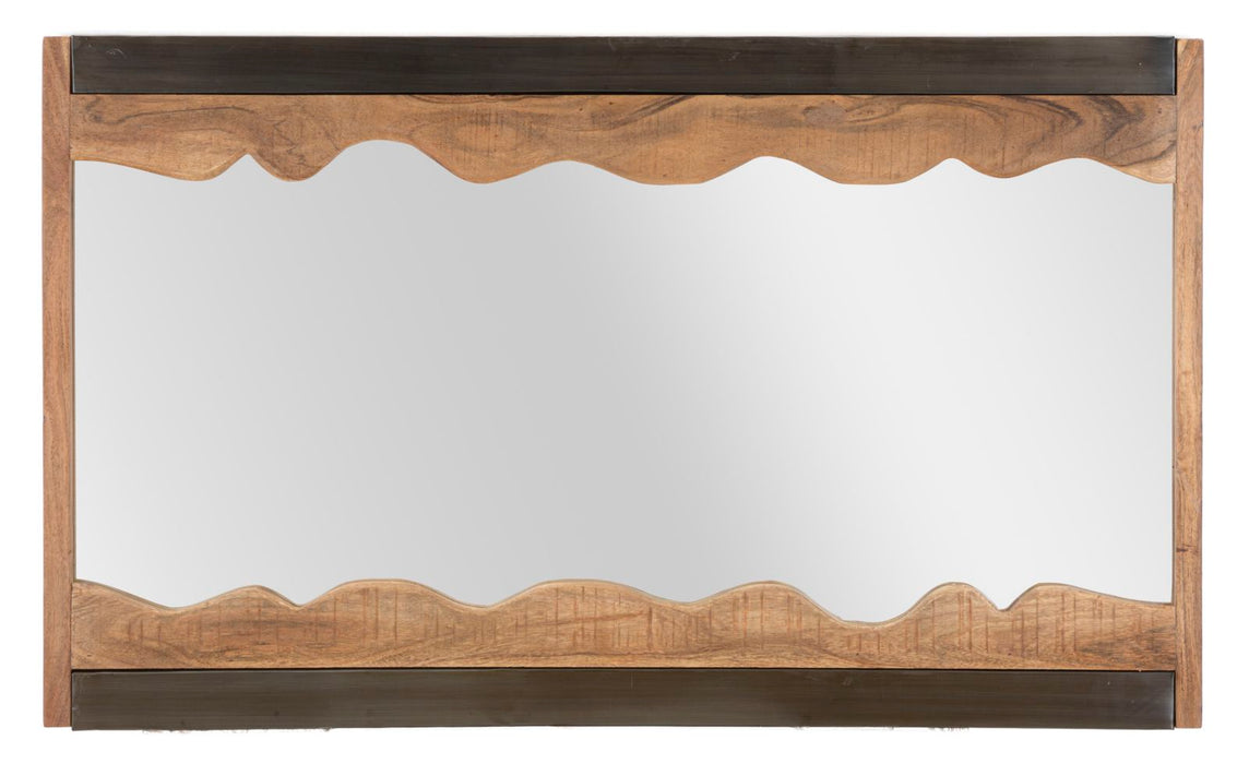 Specchio rettangolare in legno di acacia nilotica Yellowstone cm 120x4x72