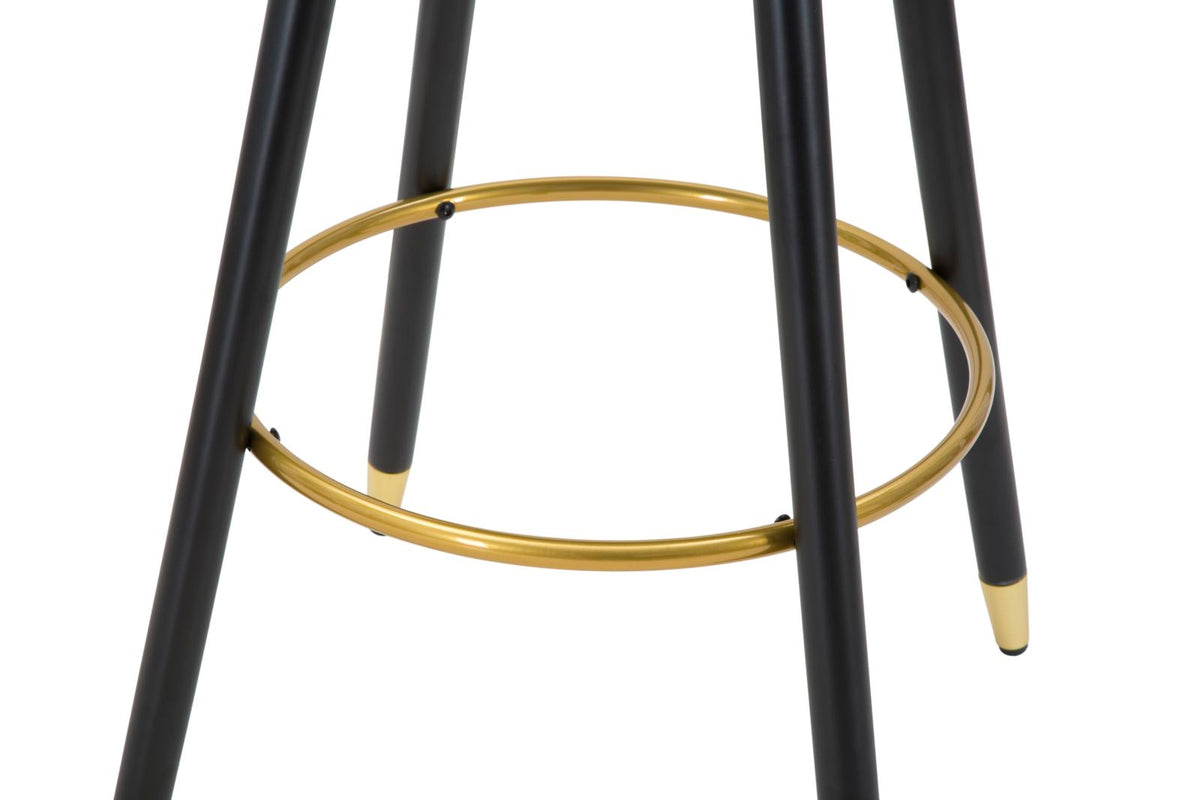 Sgabello Bar Elegante Prague Nero 55x56x104 cm