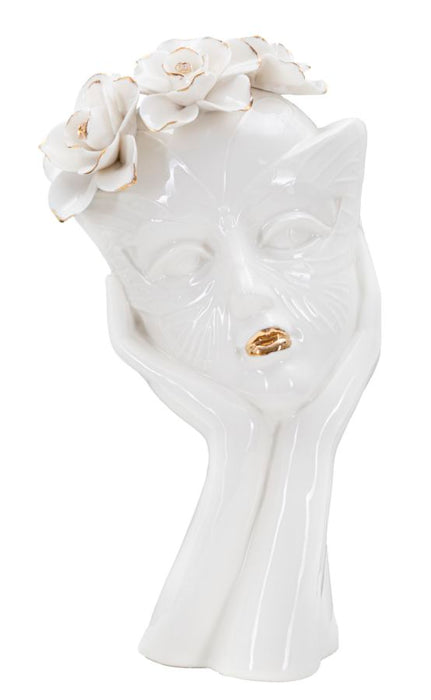 Vaso Elegante Maschera Femminile 16,5x14x27,3 cm