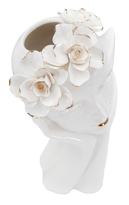 Vaso Elegante Maschera Femminile 16,5x14x27,3 cm