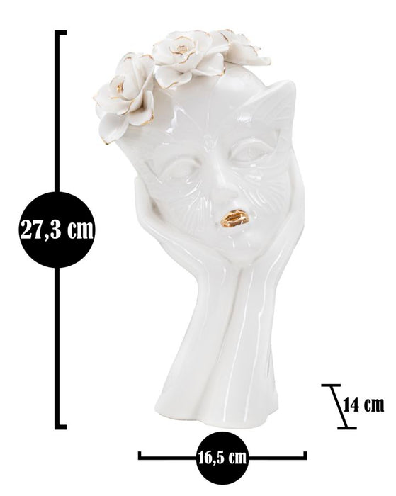 Vaso Elegante Maschera Femminile 16,5x14x27,3 cm