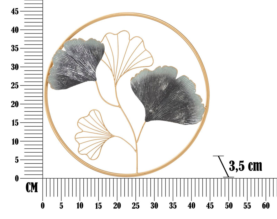 Pannello Decorativo in Ferro con Design Floreale Ø 45,5 cm