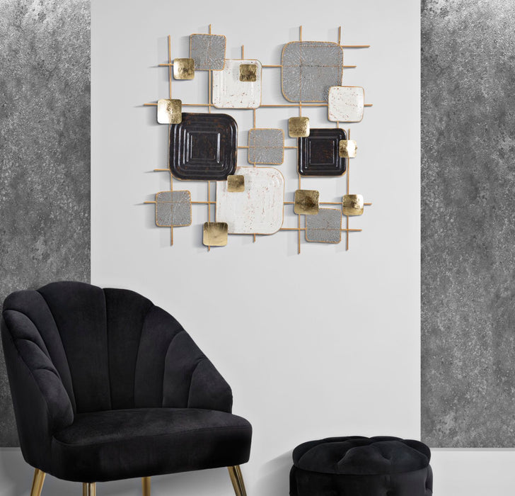 Pannello Decorativo 3D in Ferro Cubes 80x5x80 cm
