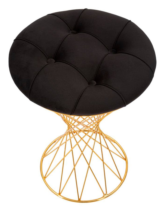 Pouf Torre Elegante Nero Ø 41x50