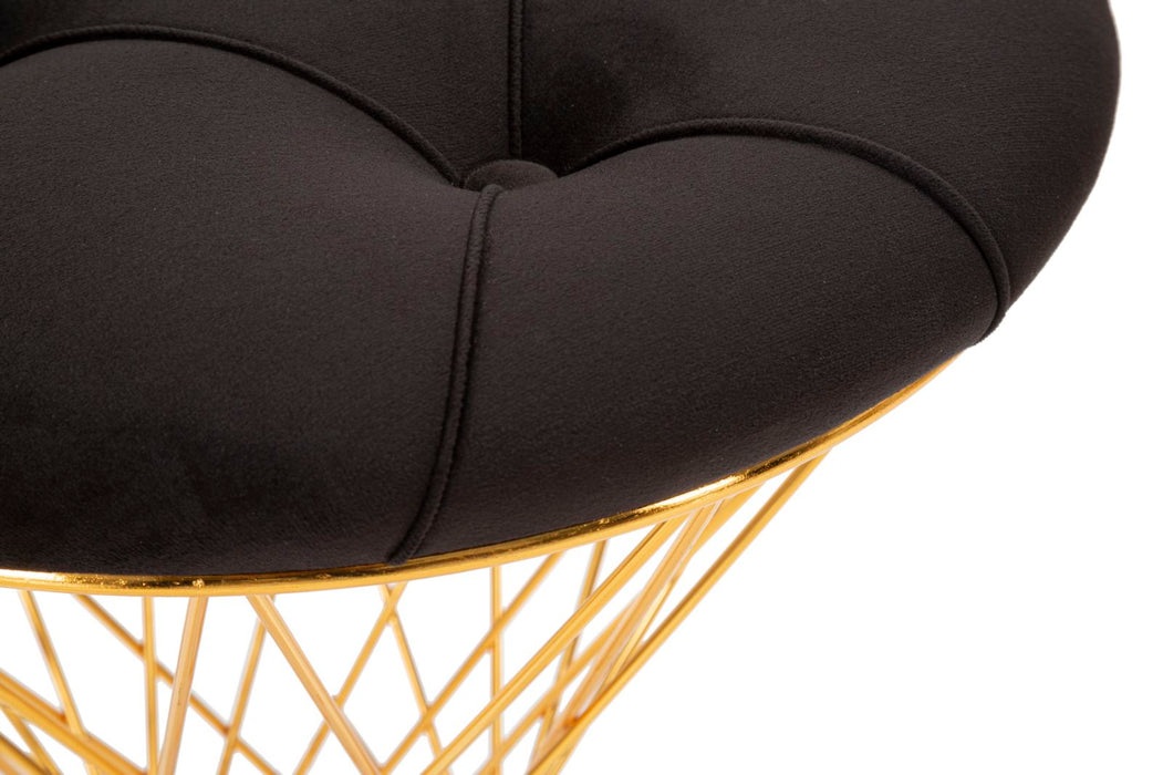 Pouf Torre Elegante Nero Ø 41x50