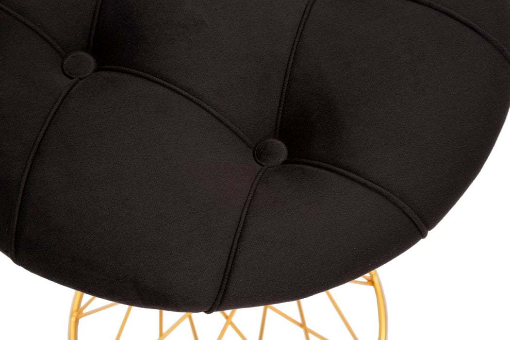 Pouf Torre Elegante Nero Ø 41x50