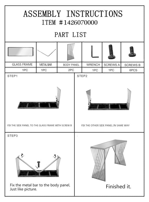 Console Elegante Easy 120x40x80