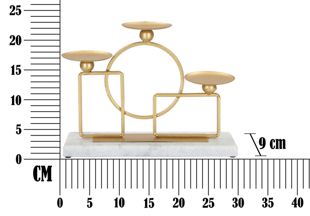 Portacandele Geometrico P/cand Marie 30x9x22 cm