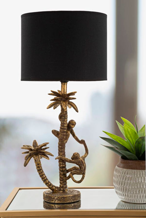 Lampada da Tavolo Palma Elegante con Base a Forma di Palma