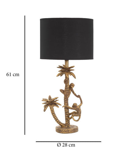 Lampada da Tavolo Palma Elegante con Base a Forma di Palma