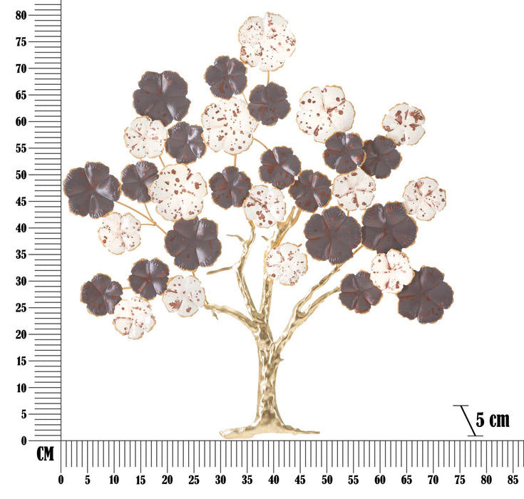 Pannello Decorativo in Ferro a Forma di Albero Purpy 73,7x5x80 cm