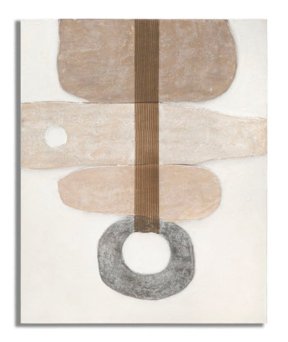 Dipinto Stony su Tela - 80x2,8x100 cm Elegante e Moderno