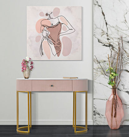 Console Elegante Montpellier Rosa 100x40x75 cm