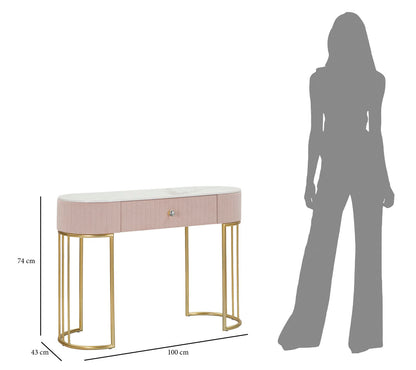 Console Elegante Montpellier Rosa 100x40x75 cm