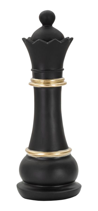 Scultura "Regina Nera e Oro" - Eleganza e Design Moderno cm ø 9x25,5