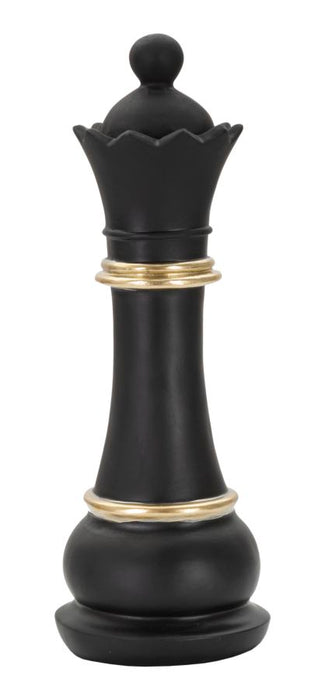 Scultura "Regina Nera e Oro" - Eleganza e Design Moderno cm ø 9x25,5