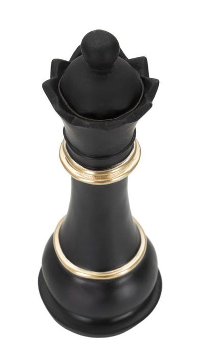 Scultura "Regina Nera e Oro" - Eleganza e Design Moderno cm ø 9x25,5