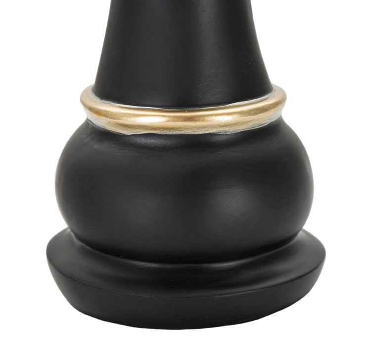 Scultura "Regina Nera e Oro" - Eleganza e Design Moderno cm ø 9x25,5