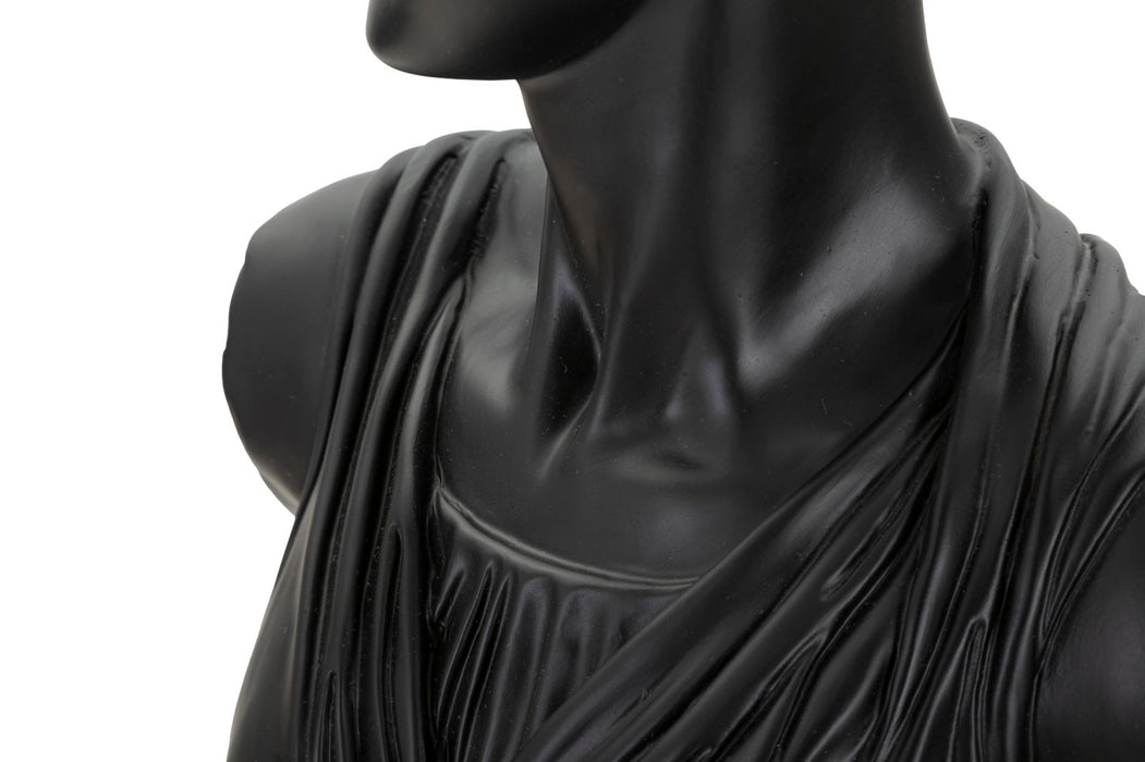 Scultura Donna Romana Nera 22x16x41 cm