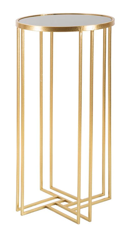 Mobiletto Rotondo in Metallo Dorato Ø 40x80 cm