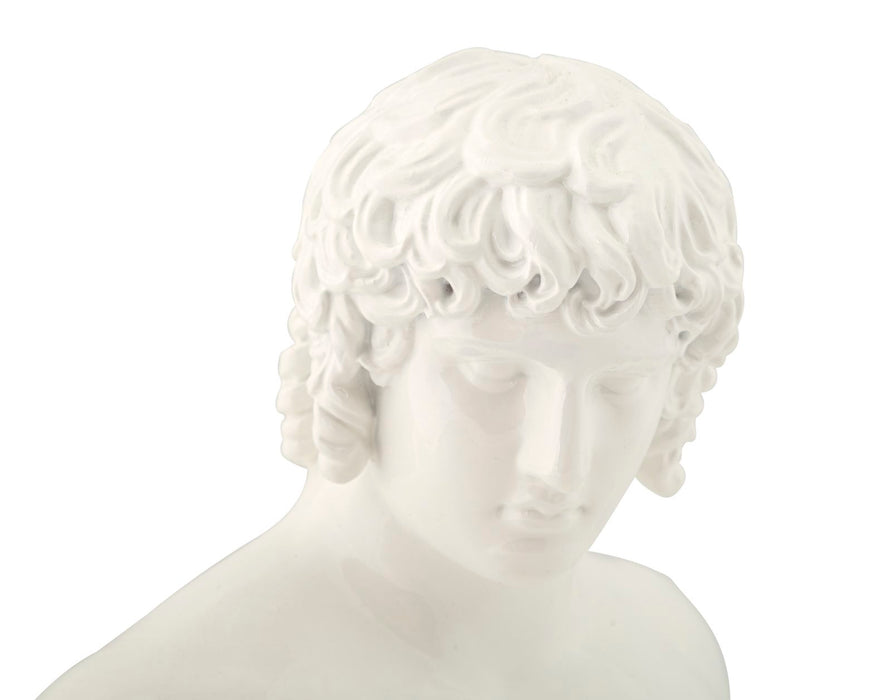 Scultura Busto Centurione Rinascimentale cm 18,2x12,8x25