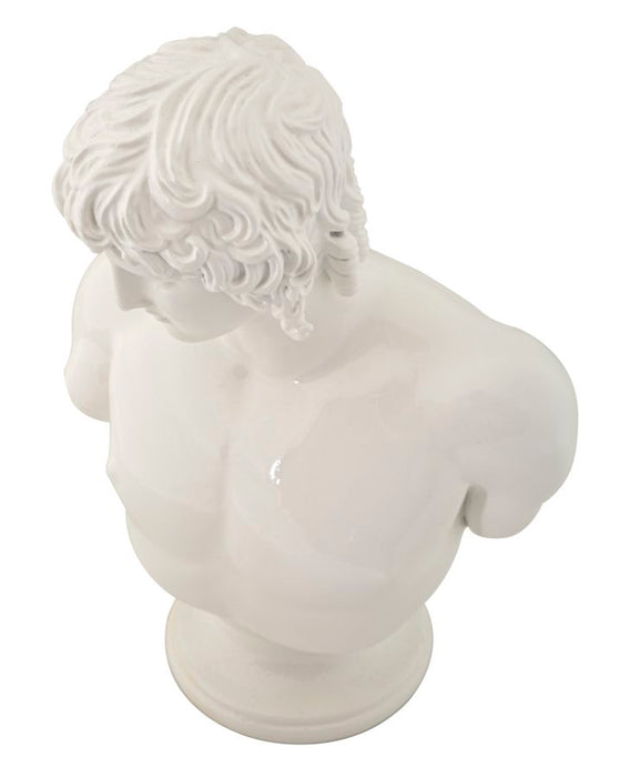 Scultura Busto Centurione Rinascimentale cm 18,2x12,8x25