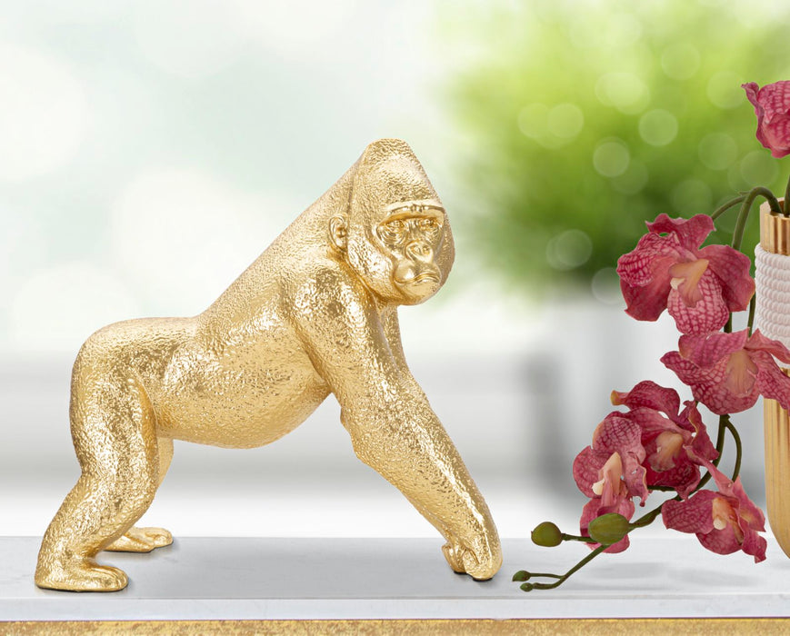 Statuetta di Gorilla Decorativa Elegante 24,3x13,9x22,8 cm