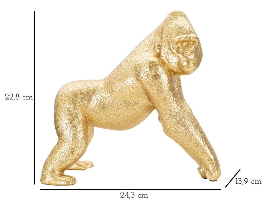 Statuetta di Gorilla Decorativa Elegante 24,3x13,9x22,8 cm