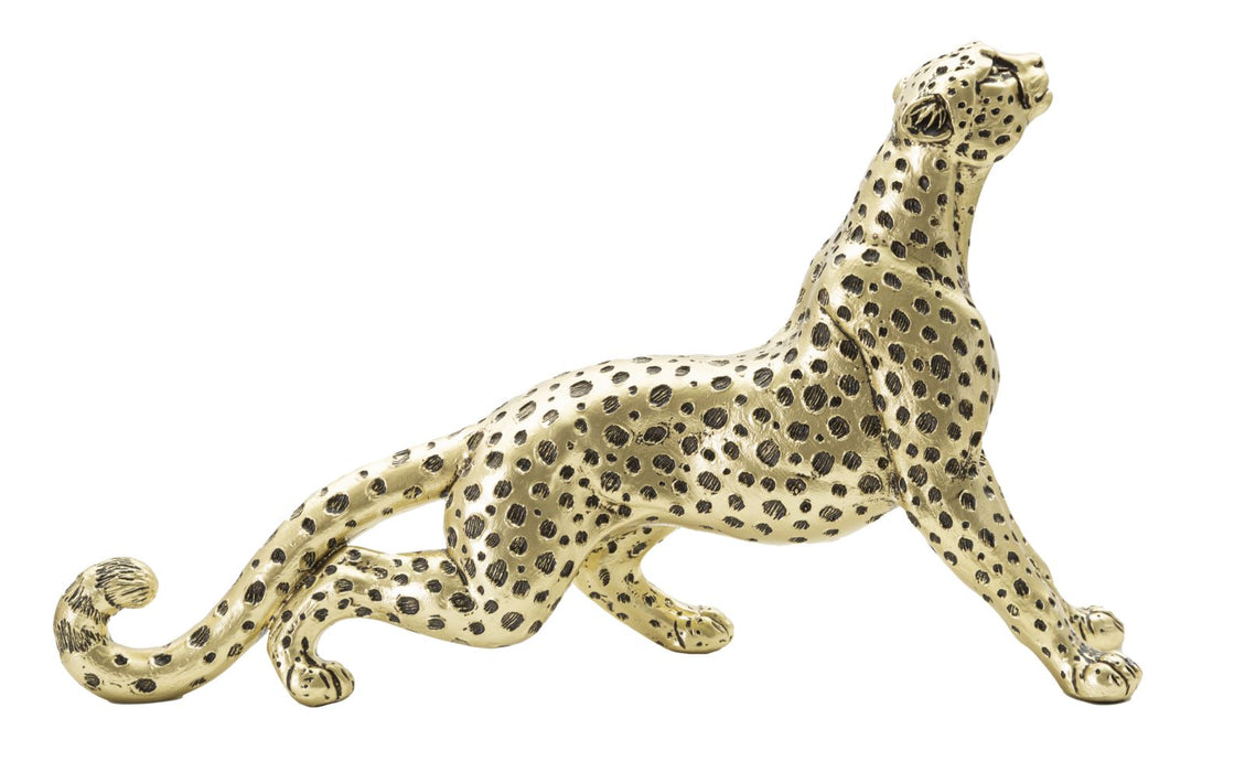 Statua di Leopardo Elegante Seduta 33x7,7x19,5 cm