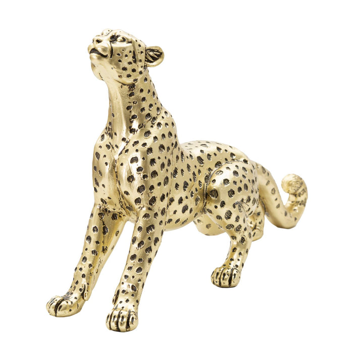 Statua di Leopardo Elegante Seduta 33x7,7x19,5 cm