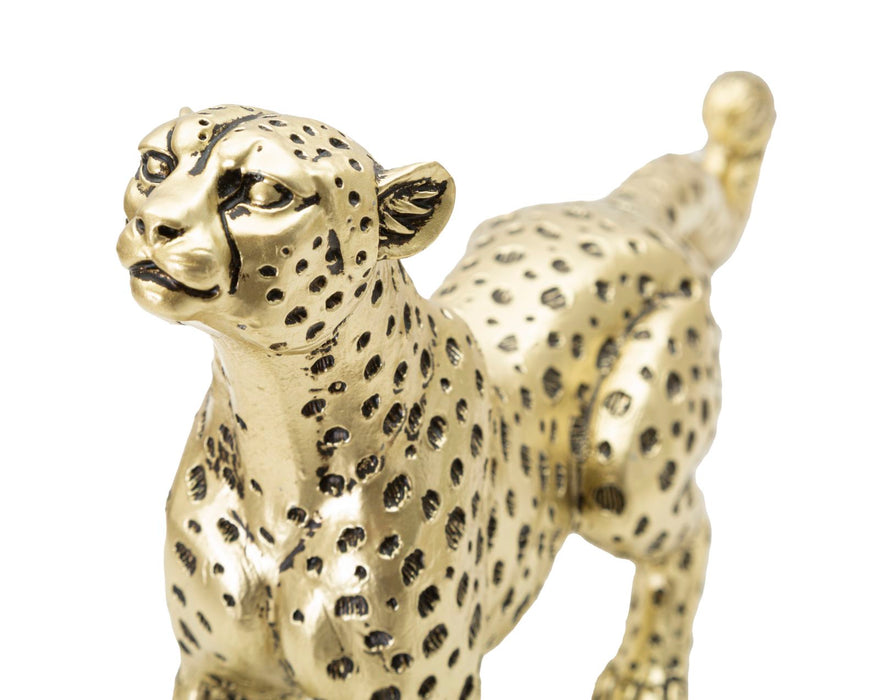 Statua di Leopardo Elegante Seduta 33x7,7x19,5 cm