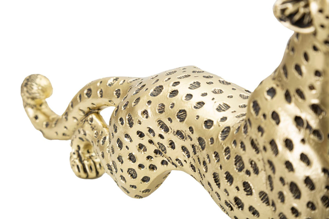 Statua di Leopardo Elegante Seduta 33x7,7x19,5 cm