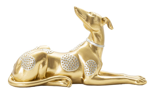 Statua Elegante di Cane Sdraiato 32,2x9,5x18,3 cm