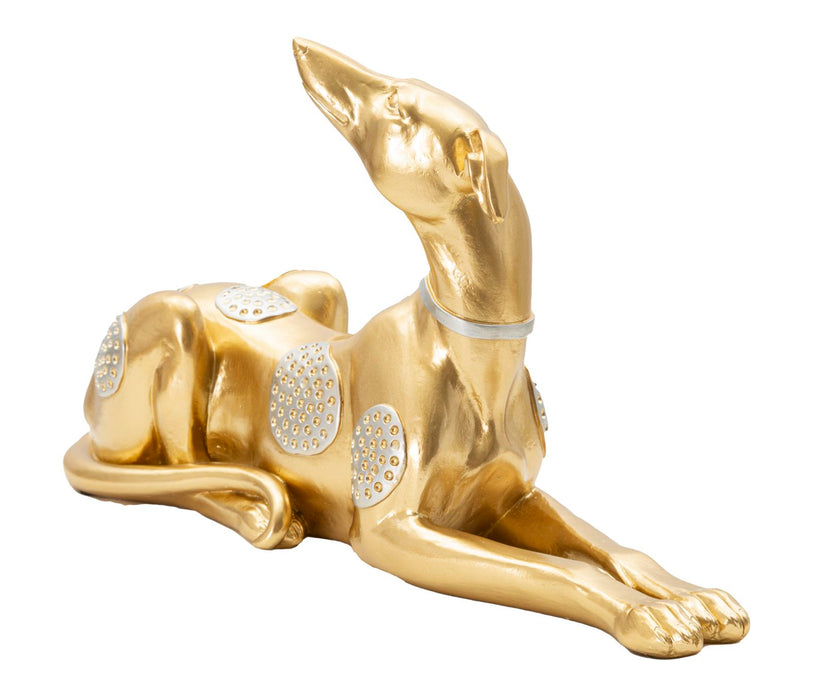 Statua Elegante di Cane Sdraiato 32,2x9,5x18,3 cm