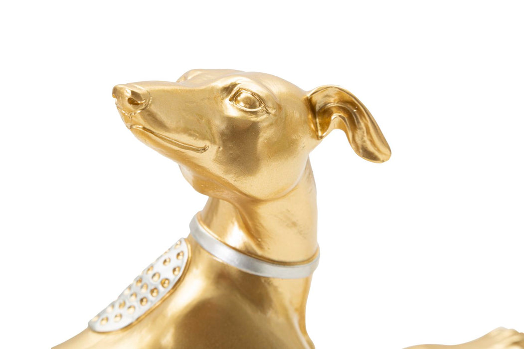 Statua Elegante di Cane Sdraiato 32,2x9,5x18,3 cm