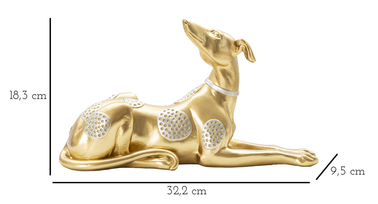 Statua Elegante di Cane Sdraiato 32,2x9,5x18,3 cm