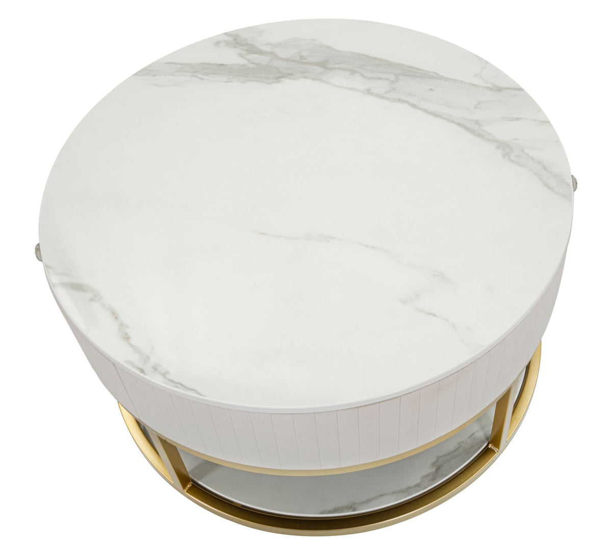 Tavolo da caffè elegante Montpellier crema cm ø 75x36