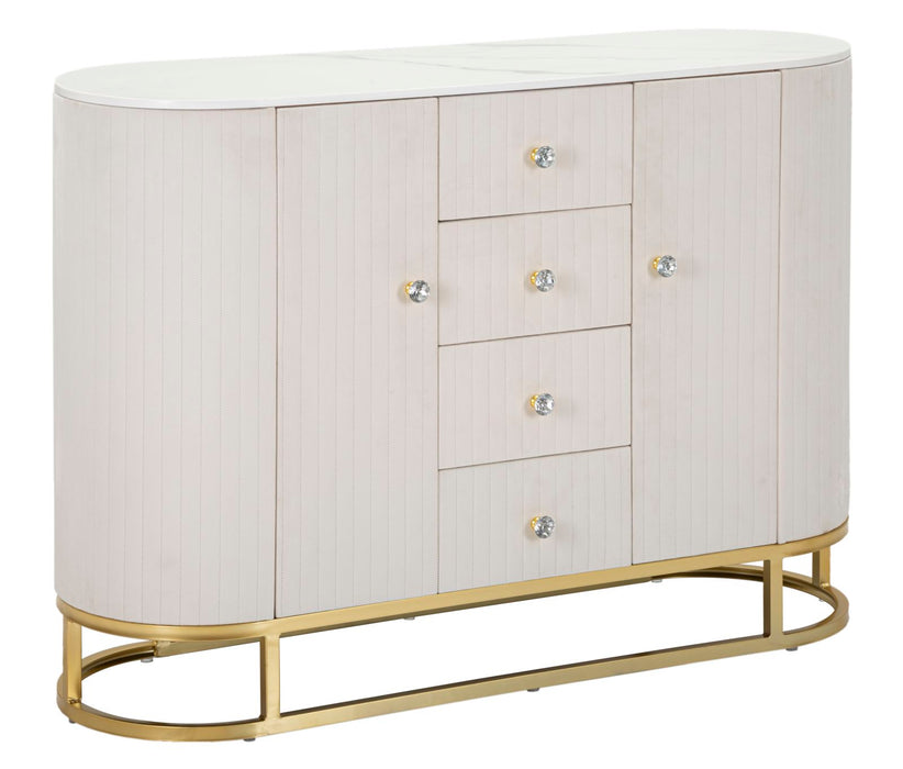 Mobile Crema Montpellier 120x40x85 cm con Design Elegante e Funzionalità Superiore