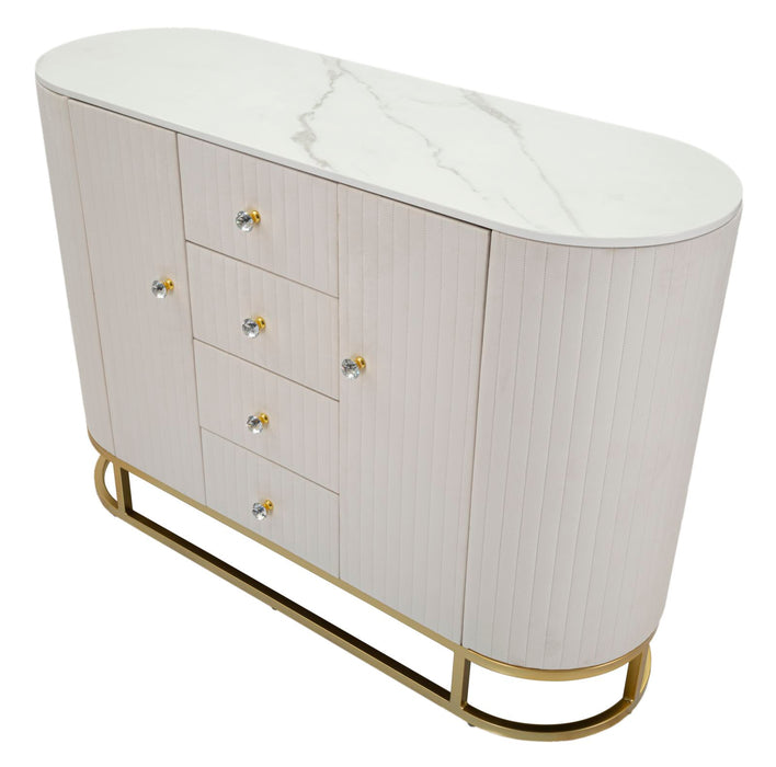 Mobile Crema Montpellier 120x40x85 cm con Design Elegante e Funzionalità Superiore