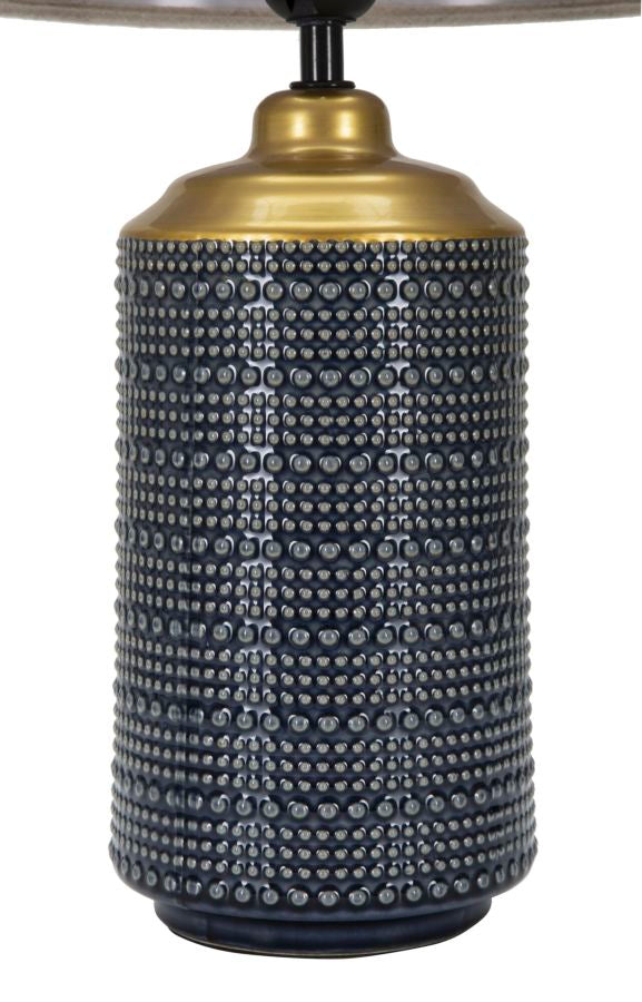 Lampada da Tavolo Elegante Point Dark in Ceramica Ø 28x47 cm