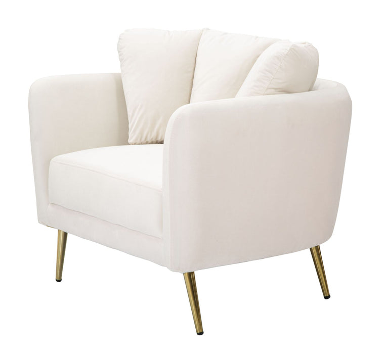 Poltrona Kiev in Tessuto Crema - Dimensioni 88x77x74 cm