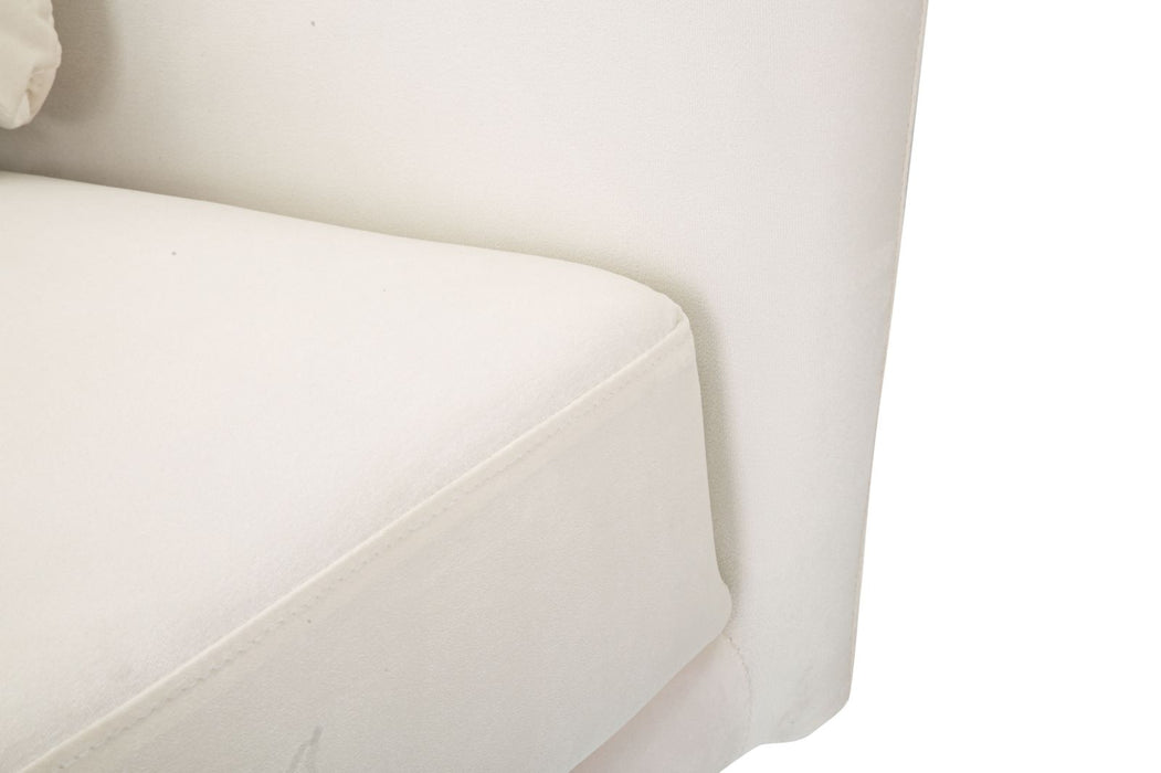 Poltrona Kiev in Tessuto Crema - Dimensioni 88x77x74 cm