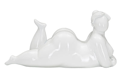 Statua Donnina in Posa di Yoga Relax 32x12,5x16 cm