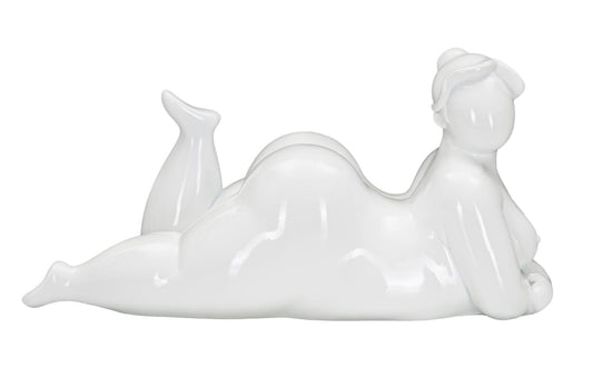 Statua Donnina in Posa di Yoga Relax 32x12,5x16 cm