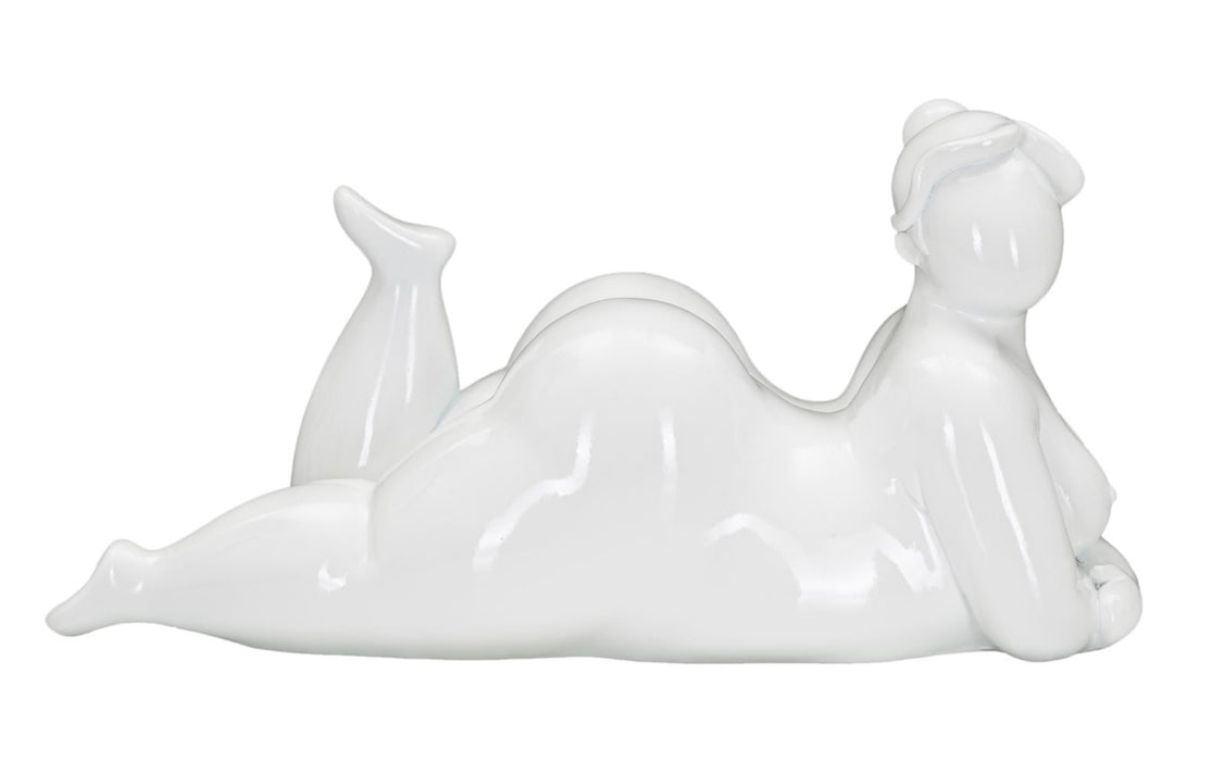 Statua Donnina in Posa di Yoga Relax 32x12,5x16 cm