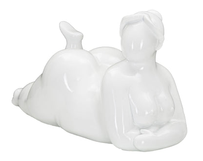 Statua Donnina in Posa di Yoga Relax 32x12,5x16 cm